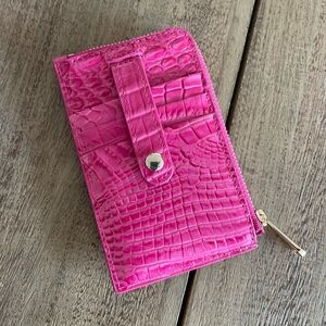 BRAHMIN Genuine Leather LENNON Credit Card Wallet Pink Paradise Melbourne